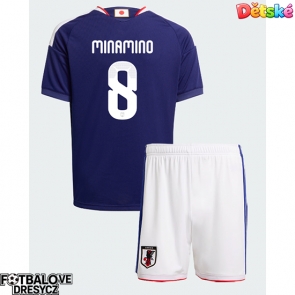 Japonsko Takumi Minamino #8 Dětské Domácí dres komplet MS 2026 Krátký Rukáv (+ trenýrky)